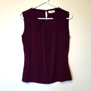 Calvin Klein Burgundy Sleeveless Top